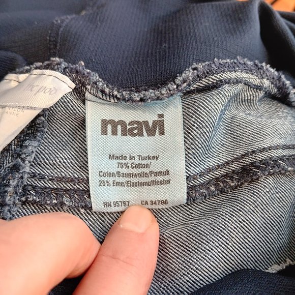 Mavi A Pea in the Pod Maternity Distressed Jeans Pants Blue Women's Size L - Picture 6 of 16